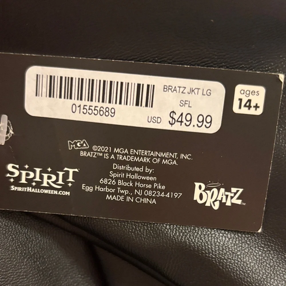 Spirit Black and Pink Flame Leather Jacket - Picture 3 of 5